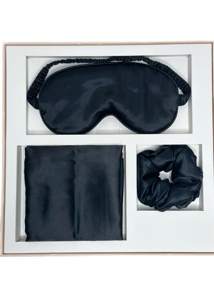 Silk Black Pillow Set in a gift box